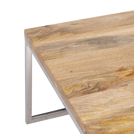 Couchtisch 70 x 70 x 41 cm Metall Holz 3 Stück