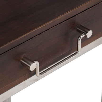 Eingangsbereich Metall Holz Braun Silber (3 Stück)