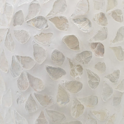 Vase Beige Perlmutt Holz MDF 15 x 15 x 30 cm