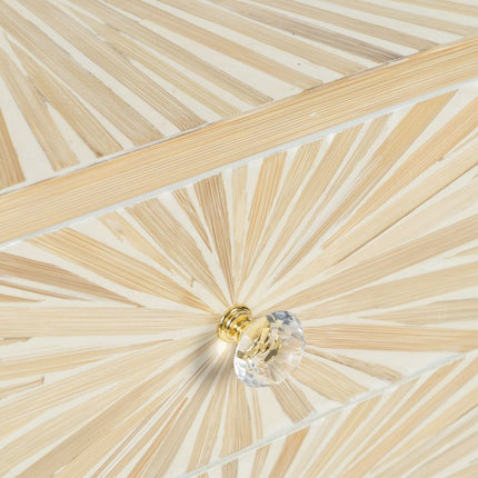 Beistelltisch 56 x 46 x 58 cm Beige Bambus Holz MDF