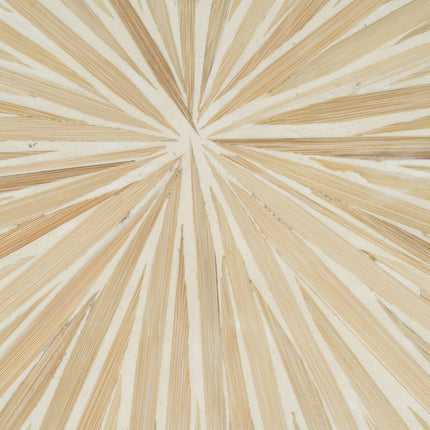 Beistelltisch 56 x 46 x 58 cm Beige Bambus Holz MDF