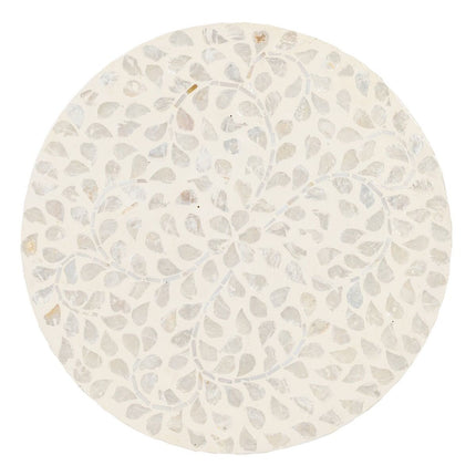 Beistelltisch Beige Braun Perlmutt 40 x 40 x 45 cm Holz MDF