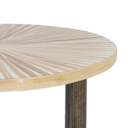 Beistelltisch Beige Bambus 45 x 45 x 55 cm Holz MDF