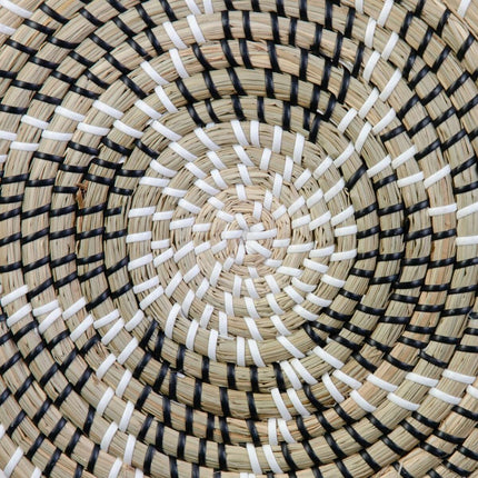 Wanddekoration 27 x 27 x 1 cm natürlich Schwarz Naturfaser