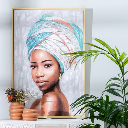 Bild Leinwand 80 x 4 x 120 cm Afrikanerin