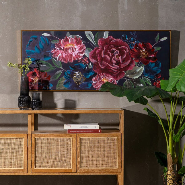 Bild 135 x 3,5 x 55 cm Leinwand Blomster