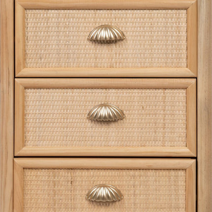 Schubladenschrank SAPHIRA 44 x 35 x 100 cm natürlich DMF