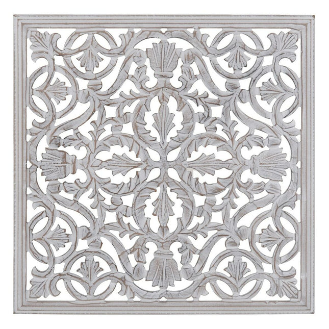 Wanddekoration Weiß 60 x 1 x 60 cm DMF