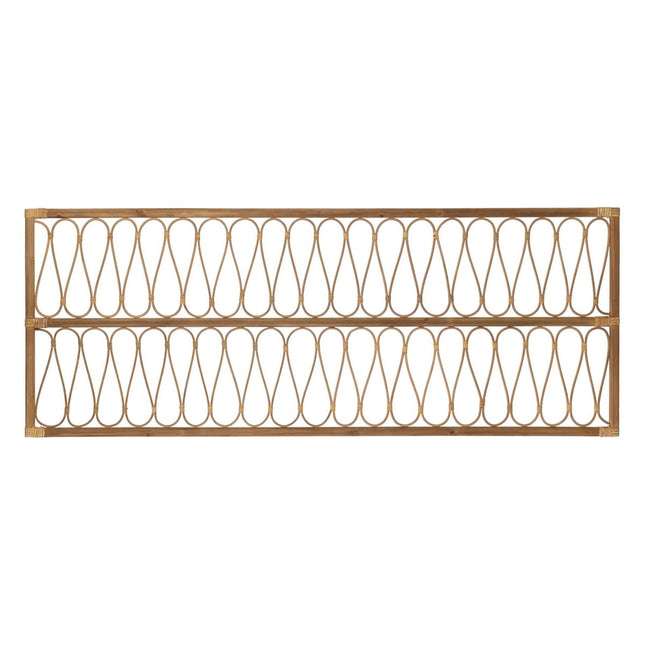 Kopfende des Betts 160 x 60 cm natürlich Holz Rattan