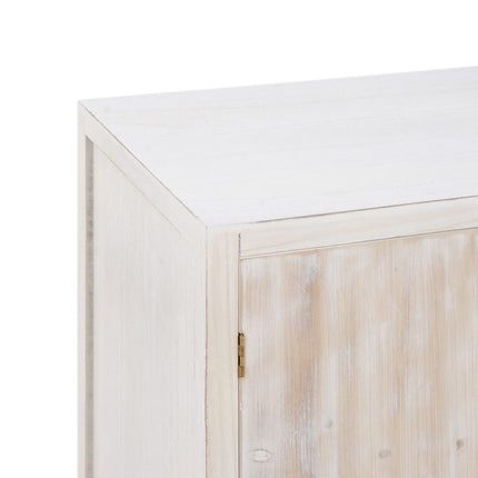 Konsolentisch mit Schubladen DUNE natürlich Weiß Tannenholz 80 x 40 x 80 cm