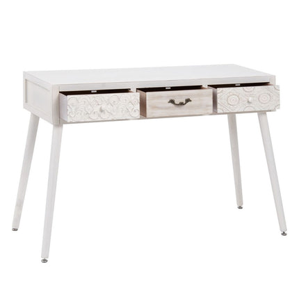 Schreibtisch DUNE 110 x 40 x 78 cm natürlich Weiß Tannenholz