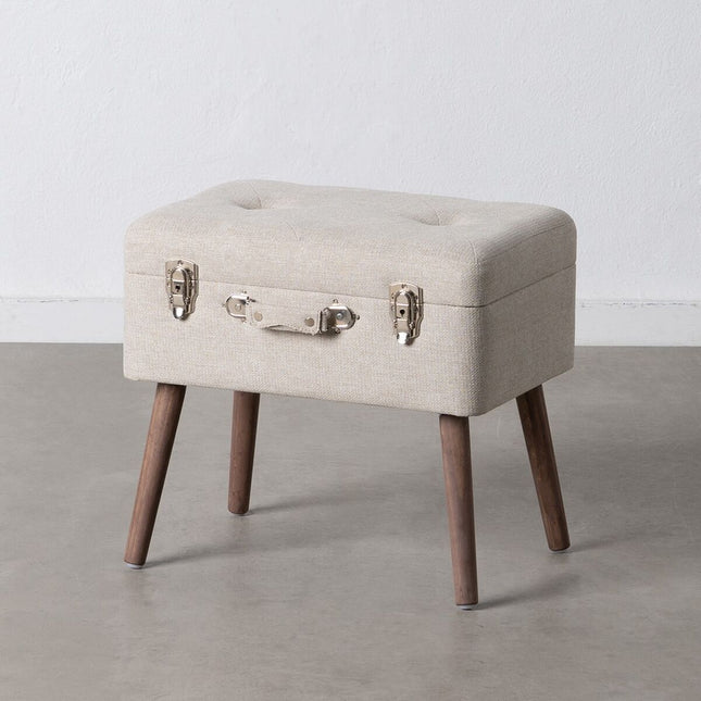 Truhe 50 x 35 x 45 cm synthetische Stoffe Holz