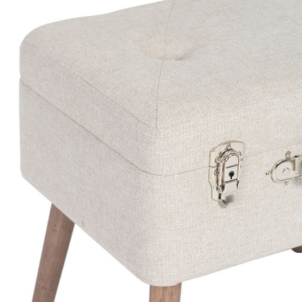 Truhe 50 x 35 x 45 cm synthetische Stoffe Holz