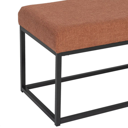 Hocker synthetische Stoffe Metall Dunkelrot 120 x 40 x 45 cm