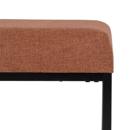 Hocker synthetische Stoffe Metall Dunkelrot 120 x 40 x 45 cm