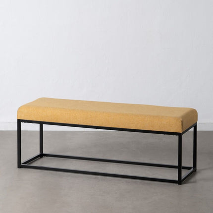 Hocker synthetische Stoffe Metall Senf 120 x 40 x 45 cm