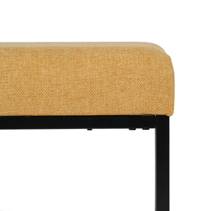 Hocker synthetische Stoffe Metall Senf 120 x 40 x 45 cm