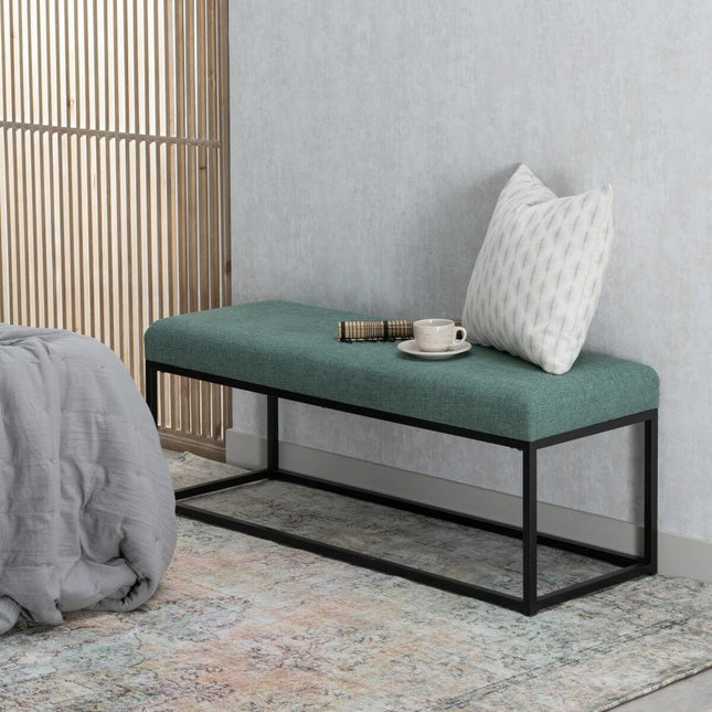 Hocker synthetische Stoffe Metall grün 120 x 40 x 45 cm
