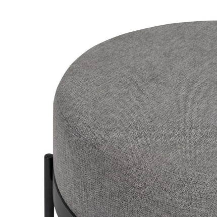 Puff 65 x 65 x 40 cm synthetische Stoffe Grau Metall