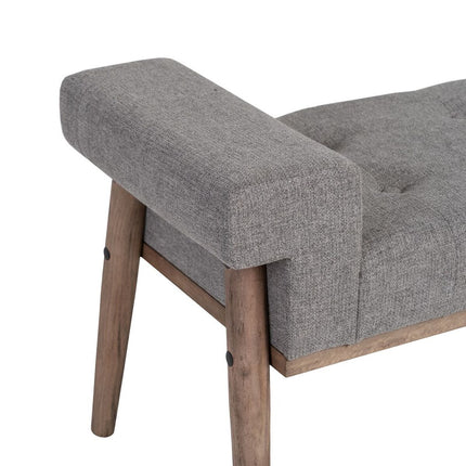 Hocker 120 x 40 x 50 cm synthetische Stoffe Grau Holz