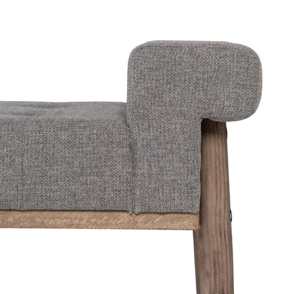 Hocker 120 x 40 x 50 cm synthetische Stoffe Grau Holz