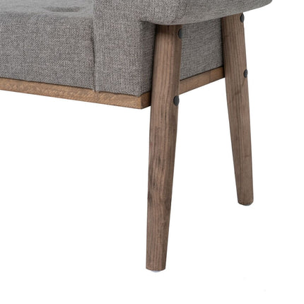 Hocker 120 x 40 x 50 cm synthetische Stoffe Grau Holz