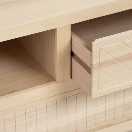 TV-Möbel MARIE 140 x 40 x 55 cm natürlich Holz Holz MDF