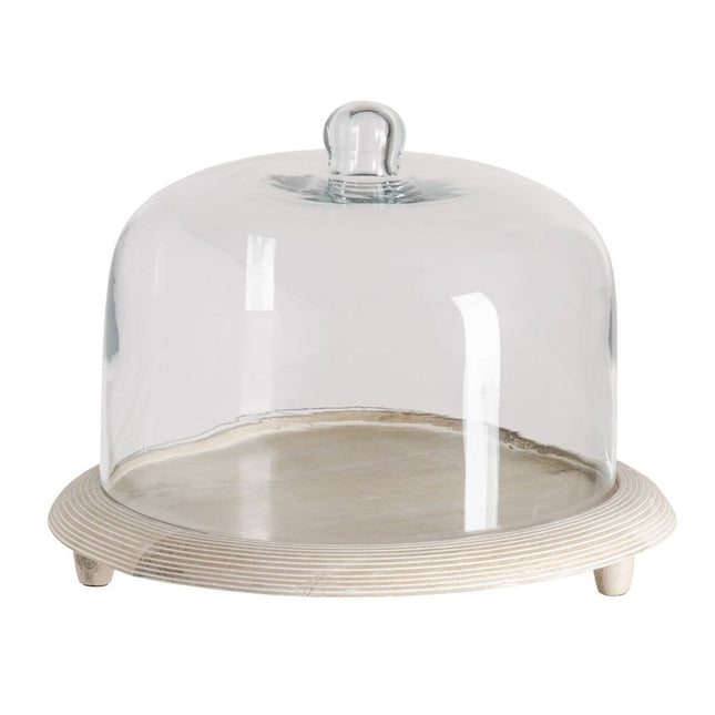 Kuchenplatte Kristall natürlich Holz 31 x 31 x 22 cm