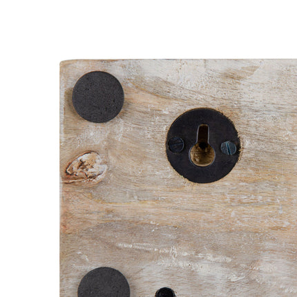 Wandgarderobe 46 x 7 x 16,5 cm Metall Holz