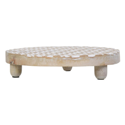 Blumentopf Weiß Mango-Holz 22,5 x 22,5 x 6 cm