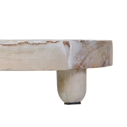 Blumentopf Weiß Mango-Holz 22,5 x 22,5 x 6 cm