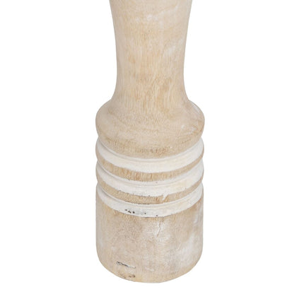 Hocker 46 x 46 x 40 cm Holz Schnur Weiß