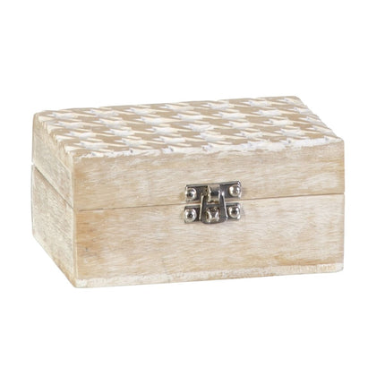 Dekorative Box 23 x 18 x 12 cm Mango-Holz (3 Stücke)