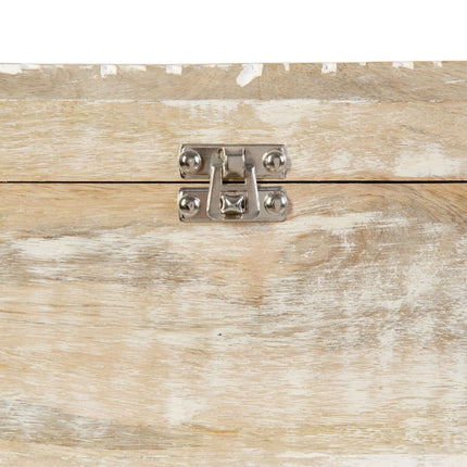 Dekorative Box 23 x 18 x 12 cm Mango-Holz (3 Stücke)