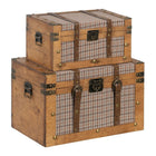 Truhensatz 45 x 30 x 29 cm synthetische Stoffe Holz Bilder (2 Stücke)