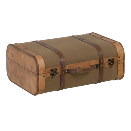 Truhensatz 50 x 36 x 20 cm synthetische Stoffe Holz (2 Stücke)