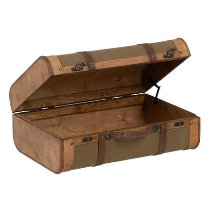 Truhensatz 50 x 36 x 20 cm synthetische Stoffe Holz (2 Stücke)