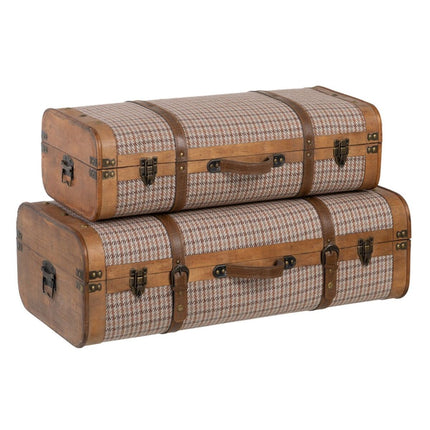 Truhensatz 80 x 41,5 x 25 cm synthetische Stoffe Holz Bilder (2 Stücke)