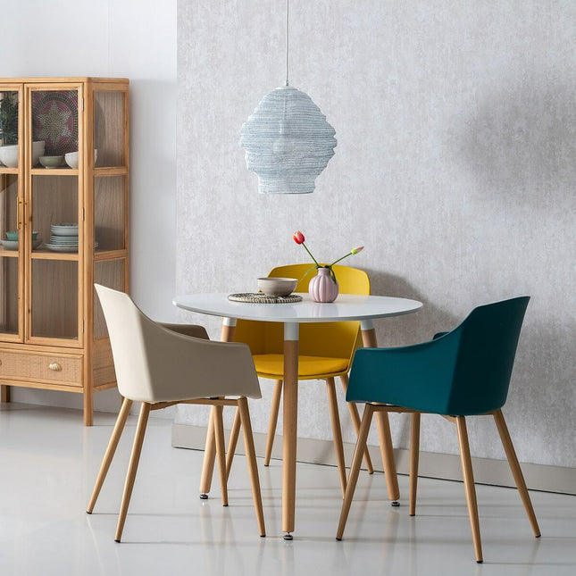 Esstisch 90 x 90 x 74 cm Holz Weiß DMF