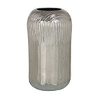 Vase 15 x 15 x 28 cm Silber Aluminium