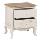 Nachttisch SIRA 48 x 35 x 55 cm natürlich Holz Weiß Holz MDF DMF