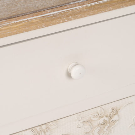 Nachttisch SIRA 48 x 35 x 55 cm natürlich Holz Weiß Holz MDF DMF