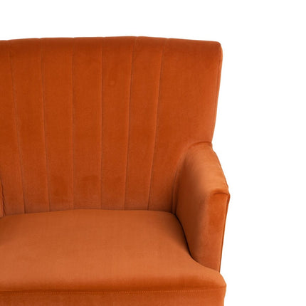 Sessel 63 x 50 x 83 cm synthetische Stoffe Holz Orange