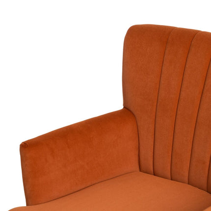 Sessel 63 x 50 x 83 cm synthetische Stoffe Holz Orange