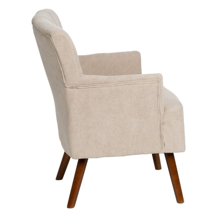 Sessel 63 x 50 x 83 cm synthetische Stoffe Beige Holz