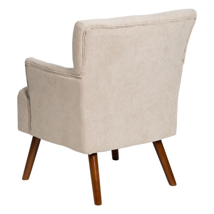 Sessel 63 x 50 x 83 cm synthetische Stoffe Beige Holz