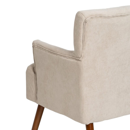 Sessel 63 x 50 x 83 cm synthetische Stoffe Beige Holz