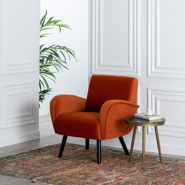 Sessel 72 x 71 x 81 cm synthetische Stoffe Holz Orange