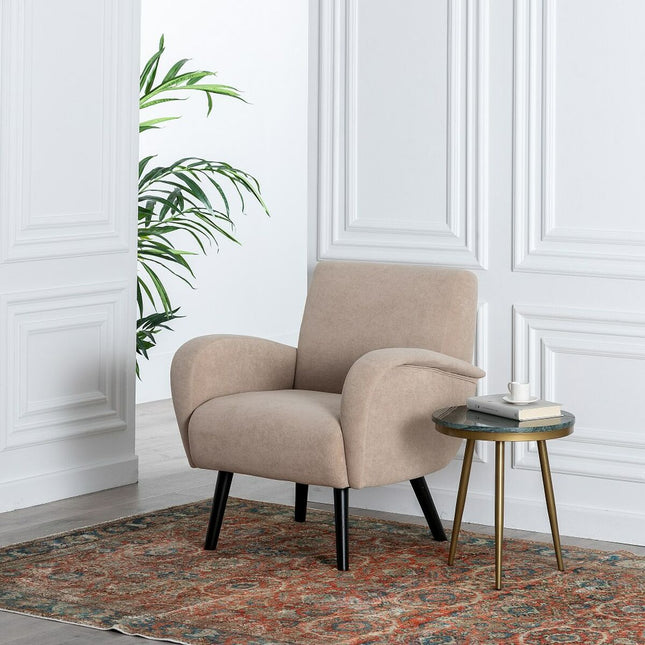 Sessel 72 x 71 x 81 cm synthetische Stoffe Beige Holz