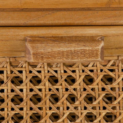 Nachttisch BATARI natürlich Holz Rattan